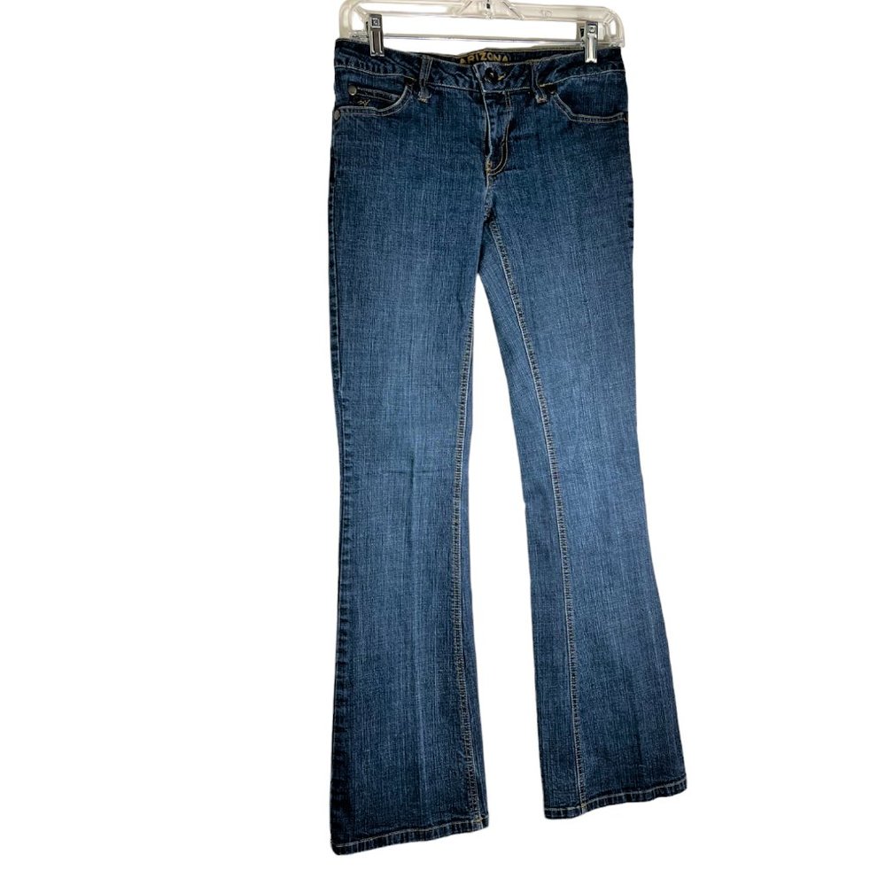 Women's Arizona Jean Co. Blue Denim Flare Jeans, Size 5 Long